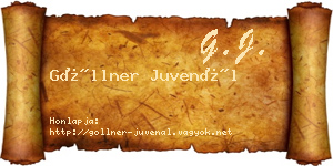 Göllner Juvenál névjegykártya